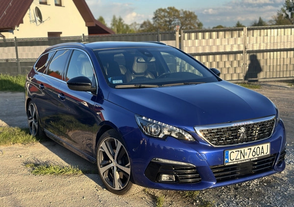 Peugeot 308 cena 64900 przebieg: 104000, rok produkcji 2018 z Trzebnica małe 211